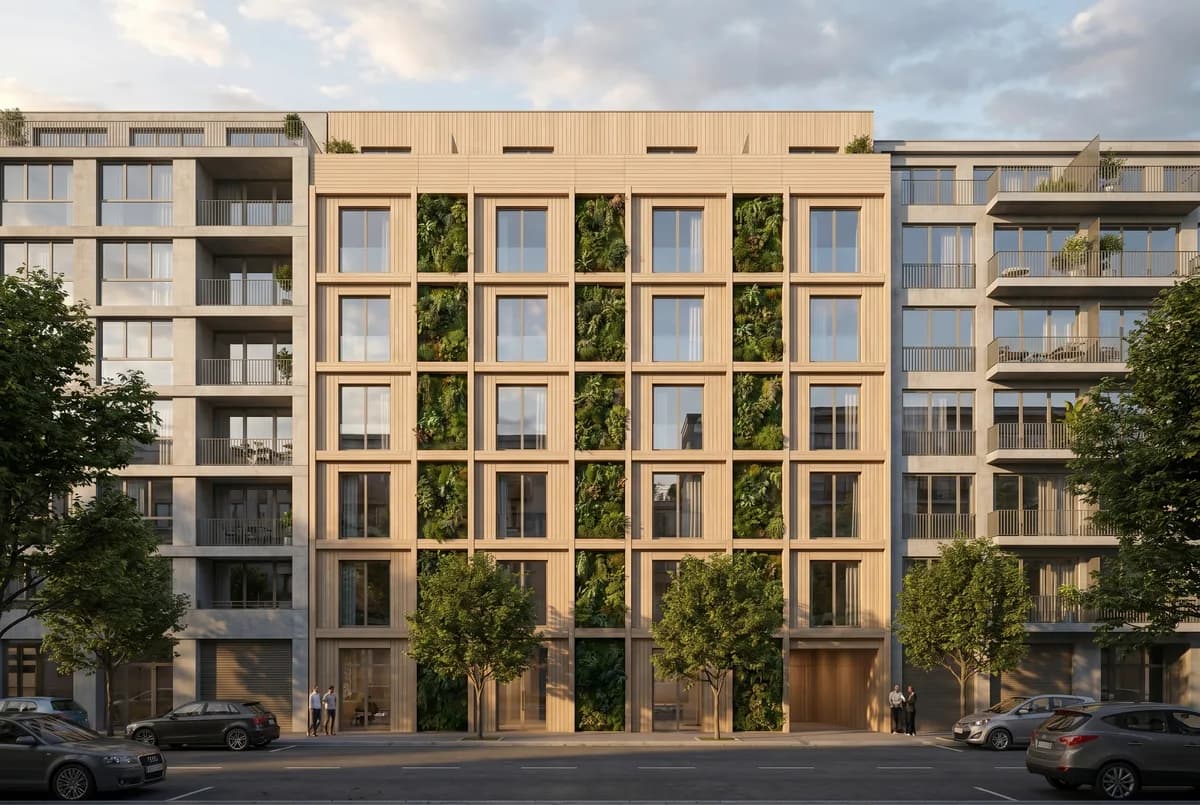 3D-ontwerprender van een woning door Molen Architects